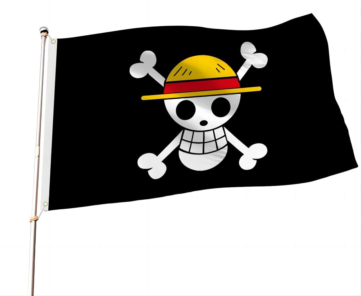 One Piece Straw Hat Pirates Flag Monkey D.Luffy Skull Flag 90CM*150CM ...