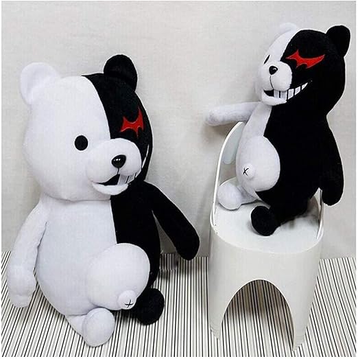 Danganronpa Black and white Trigger Happy Havoc plush bear toy