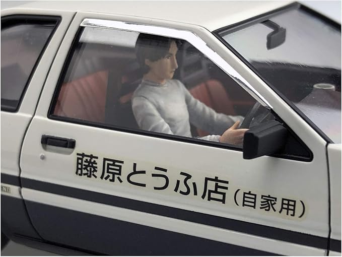 AOSHIMA 1/24 Initial D Takumi Fujiwara AE86 Trueno Project D Spec Plastic Model with Figure