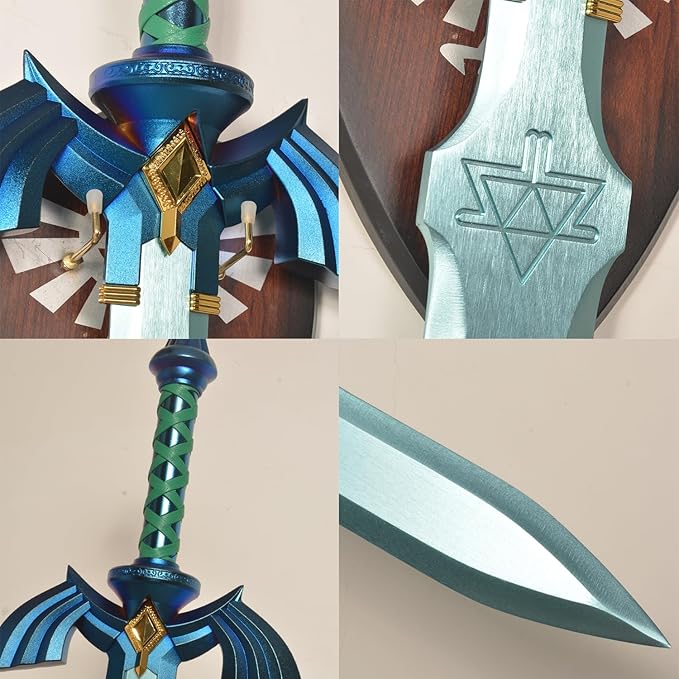 Cosplay The Legend of Zelda Carbon Steel Link Master Swords Real Metal -Wider Version