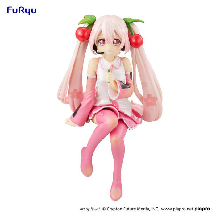 FURYU Vocaloid Sakura Miku (2022 Pearl Color) Noodle Stopper Figure