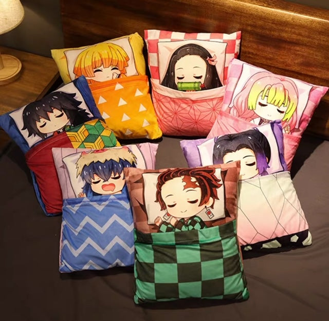 Demon Slayer Plush Toy Stuffed Cushion Pillow (Cute Sleeping Style)