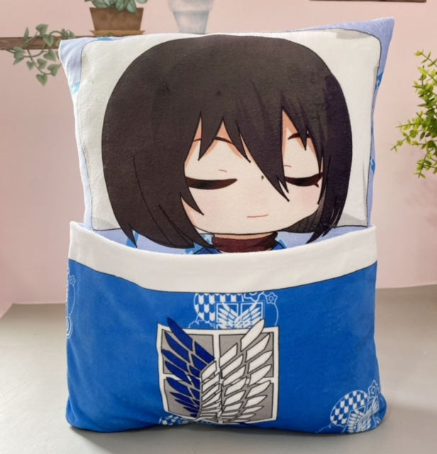 Attack On Titan PLUSH TOY STUFFED CUSHION PILLOW (Cute Sleeping Style)