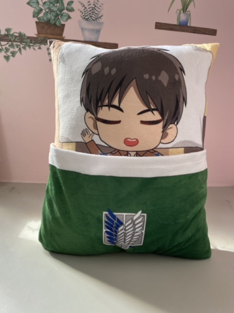 Attack On Titan PLUSH TOY STUFFED CUSHION PILLOW (Cute Sleeping Style)