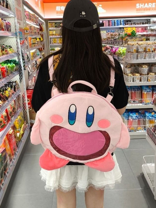 Anime Kirby Plush Bag Creative Big Mouth Crossbody Bag