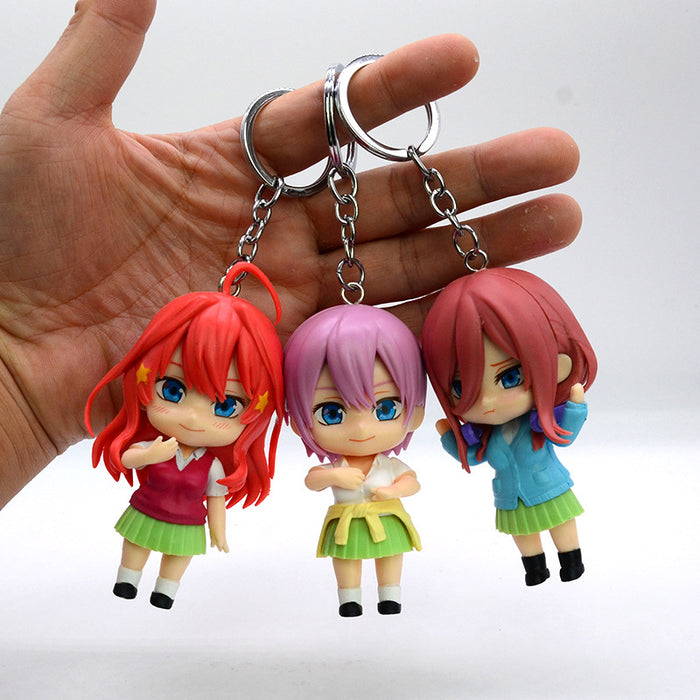 The Quintessential Quintuplets  Keychain pendant school bag doll decoration keychain