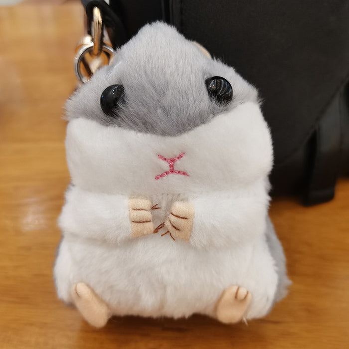 Kawaii Cute Soft Hamster Keyrings Keychains Fluffy Trinkets Car Handbag Pendant