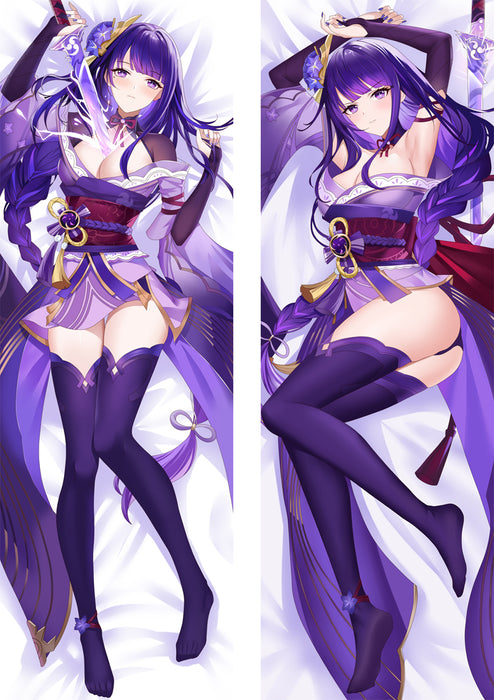 Genshin Impact Raiden Shogun Dakimakura HUGGING PEACH SKIN BODY PILLOW (G59)