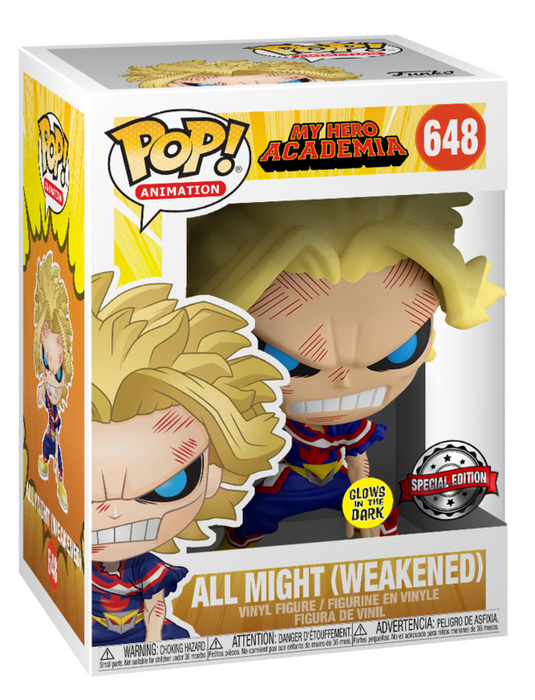 Funko Pop MY HERO ACADEMIA - ALL MIGHT WEAKENED GLOW IN THE DARK POP! VINYL