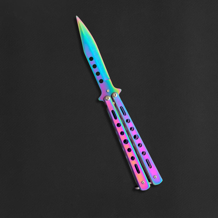 4 HOLE FOX BUTTERFLY KNIFE (Blunt Blade - Non sharp).