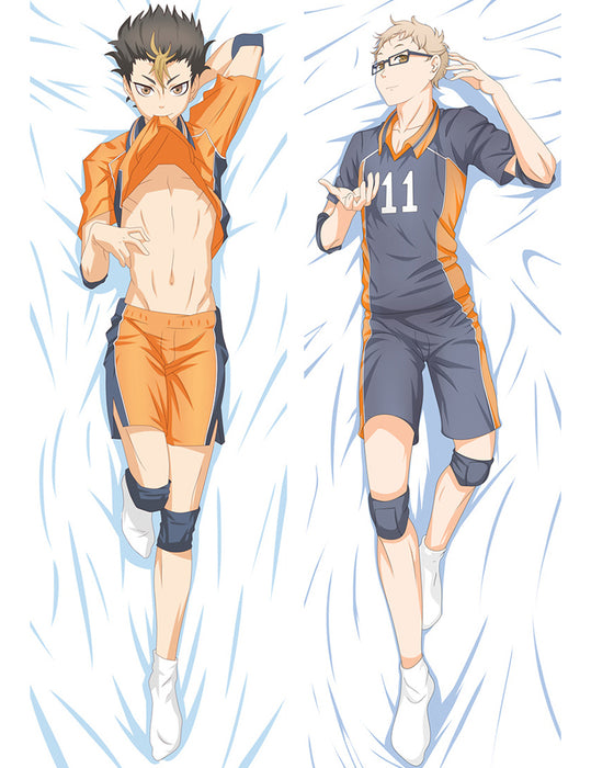 Haikyu!! Yu Nishinoya & Kei Tsukishima Dakimakura Hugging Peach Skin Body Pillow (H11)