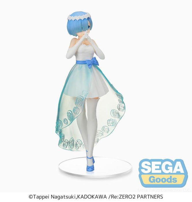 SEGA Re:Zero Starting Life in Another World Rem (Wedding Dress Ver.) Super Premium Figure