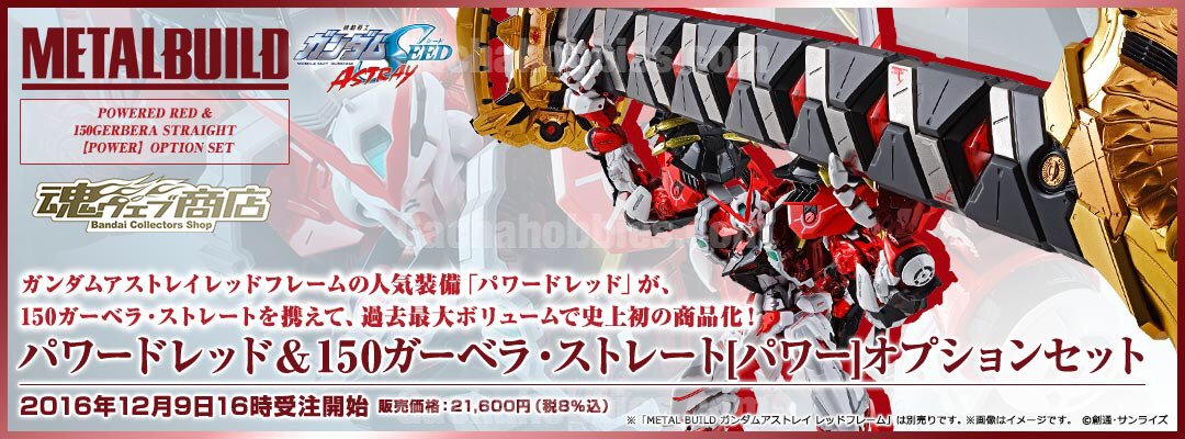 PRE-ORDER METAL BUILD Gundam Powered Red & 150 Gerbera Straight Power Option Set Limited