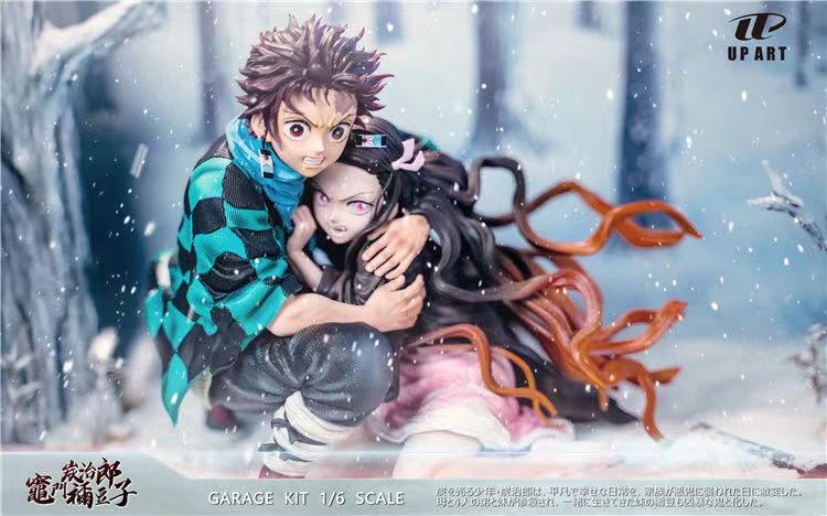 GK Garage Kit Resin Figure Up Art Studio - Demon Slayer Kamado Tanjiro And Nezuko