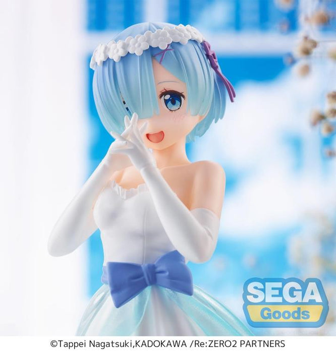 SEGA Re:Zero Starting Life in Another World Rem (Wedding Dress Ver.) Super Premium Figure