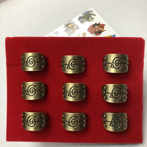 Naruto Shippuden Merchandise Set Of Leaf Village Head Band Akatsuki Ring  Hyuga Necklace Shuriken Kunai Knife