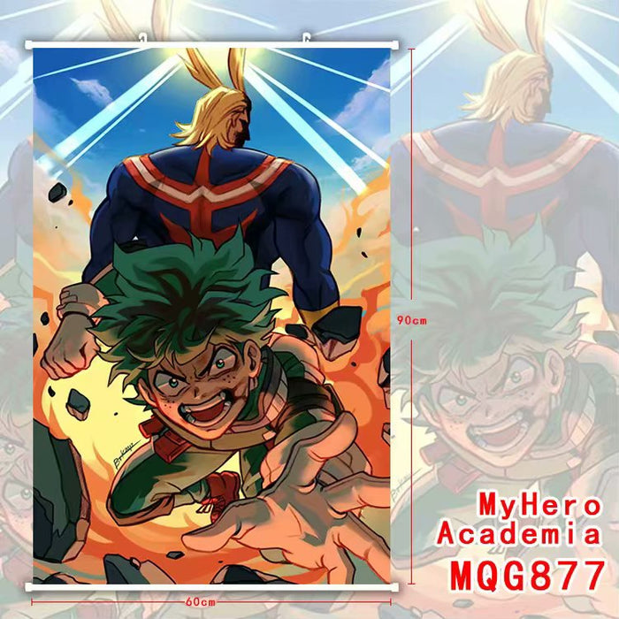 PREMIUM WALL SCROLL - MY HERO ACADEMIA Izuku & All Might