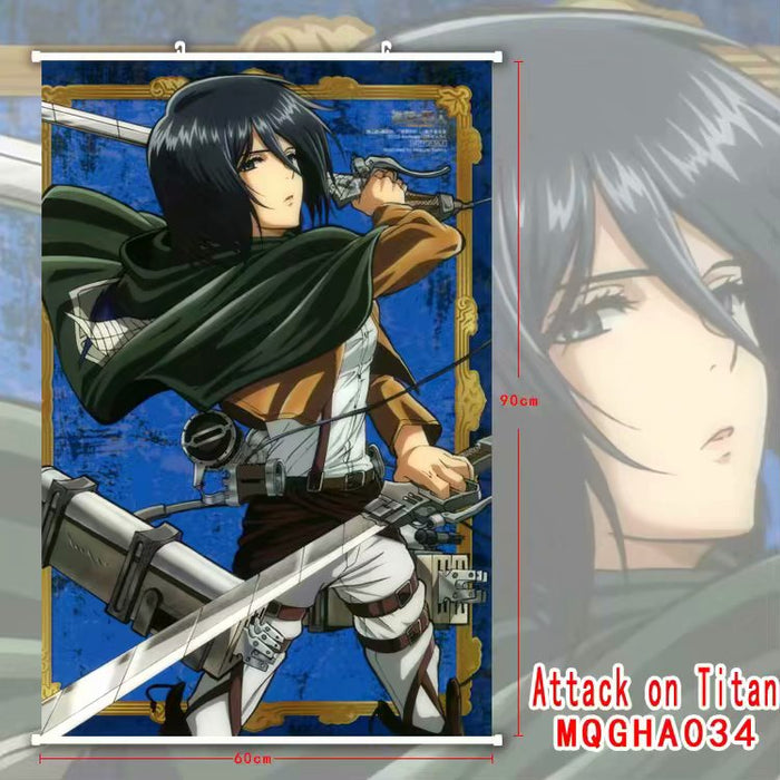 PREMIUM WALL SCROLL - ATTACK ON TITAN Mikasa Ackerman