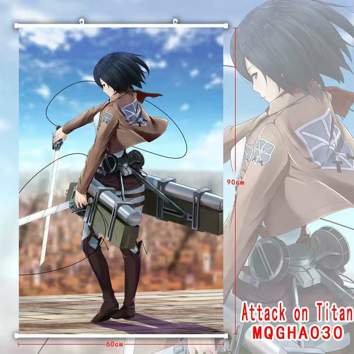 PREMIUM WALL SCROLL - ATTACK ON TITAN Mikasa Ackerman