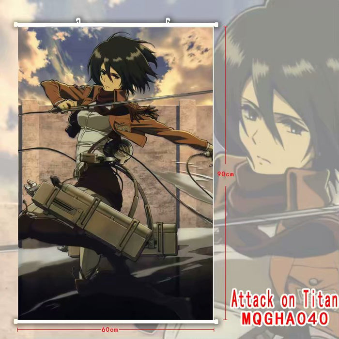 PREMIUM WALL SCROLL - ATTACK ON TITAN Mikasa Ackerman