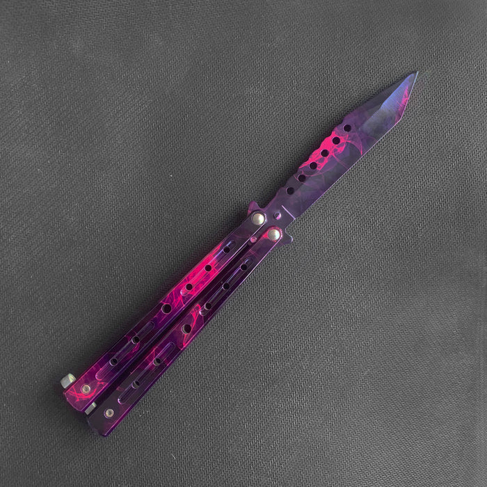 SQUARE HEAD BUTTERFLY KNIFE (Blunt Blade - Non sharp).